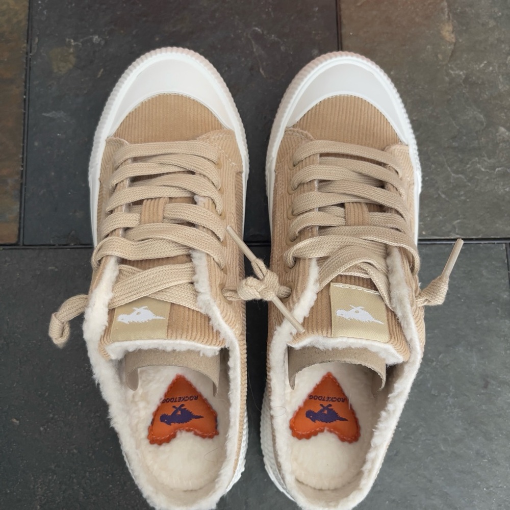 Rocket Dog Cheery Natural Corduroy Mule Sneakers